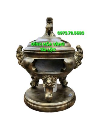 Đỉnh Hóa Vàng Nhị Long 127cm