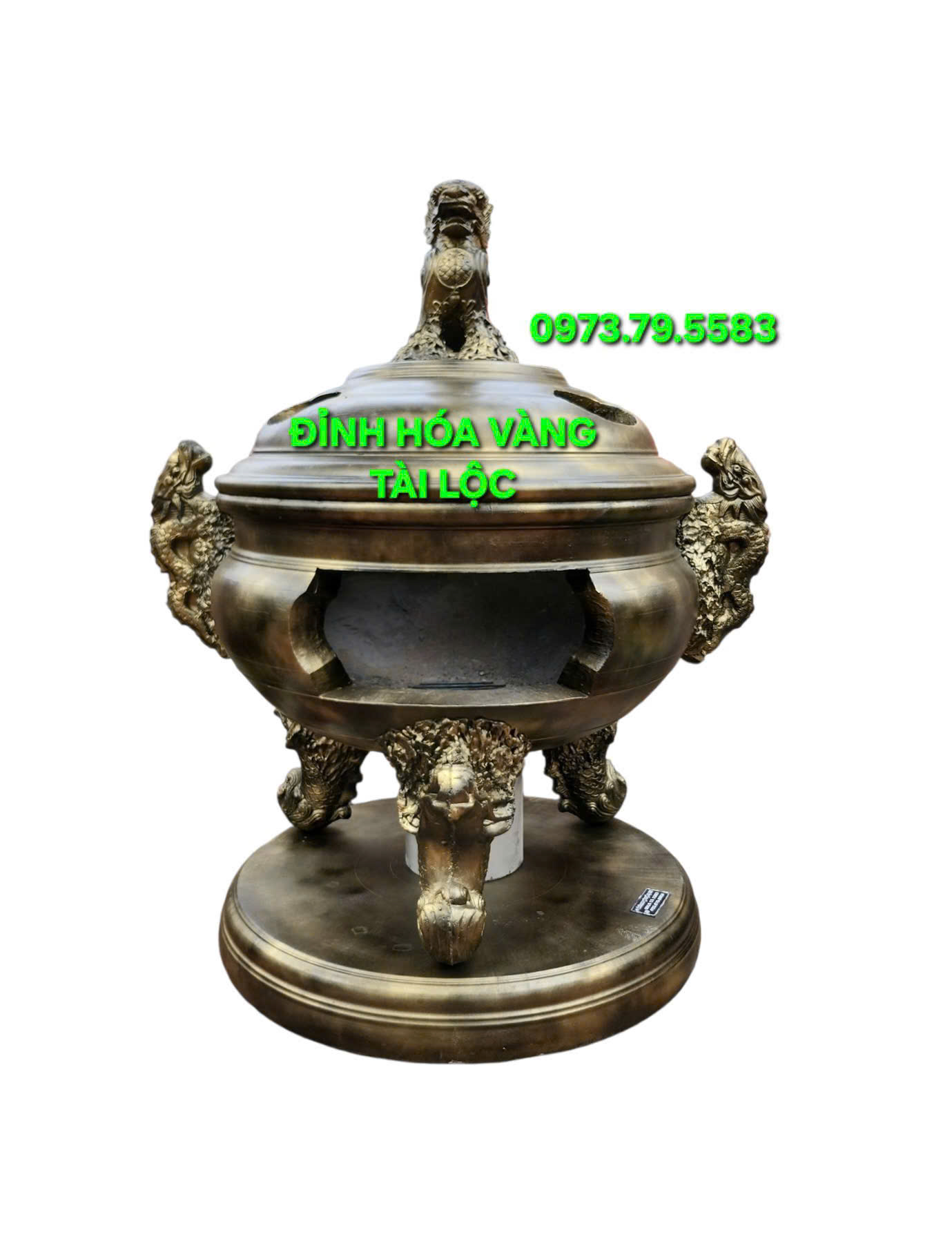 Đỉnh Hóa Vàng Nhị Long 127cm