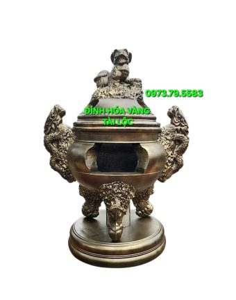 Đỉnh Hóa Vàng Nhị Long 68cm