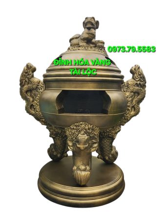 Đỉnh Hóa Vàng Nhị Long 81cm