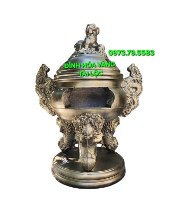 Đỉnh Hóa Vàng Nhị Long 87cm