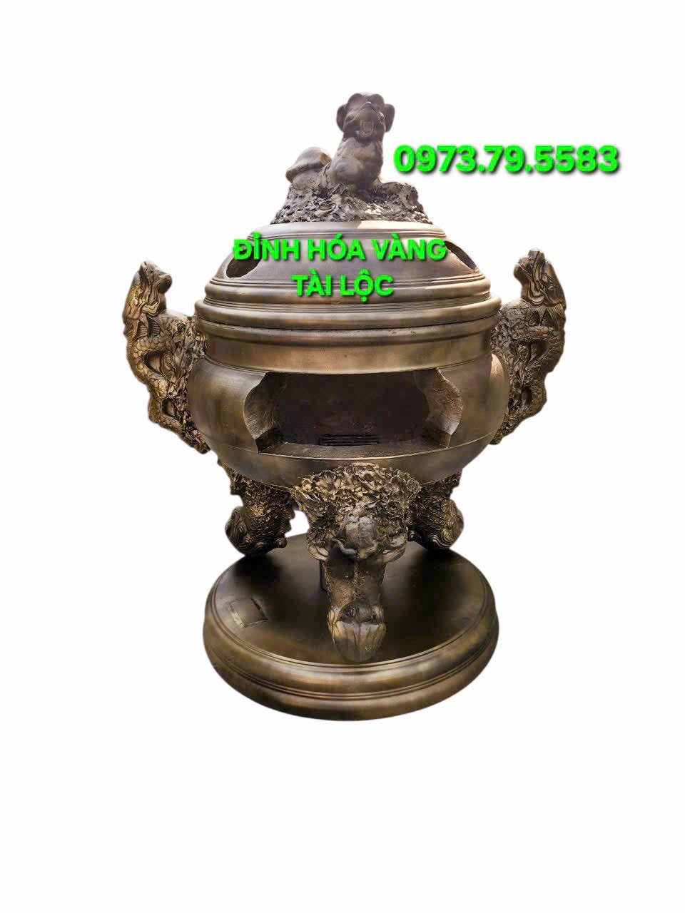 Đỉnh Hóa Vàng Nhị Long 92cm