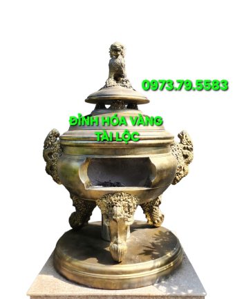 Đỉnh Hóa Vàng Tứ Linh 127cm